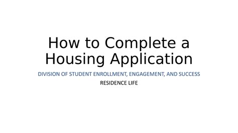 5 Tips For Hofstra Housing Application Success