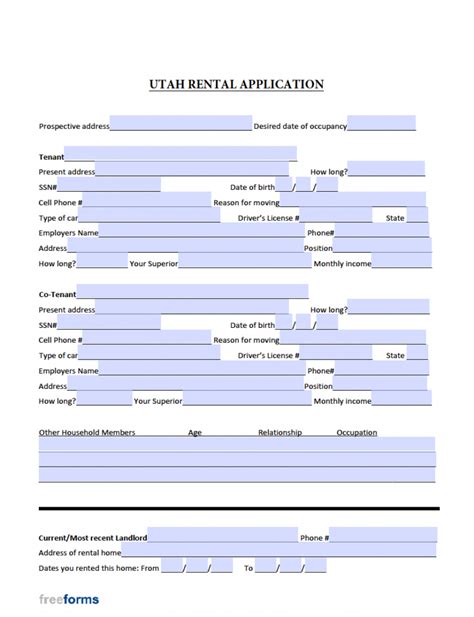 7 Essential Tips For Filling Out A Utah Rental Application Form