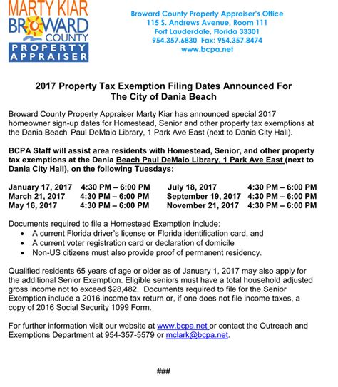 Broward County Homestead Exemption Application Guide