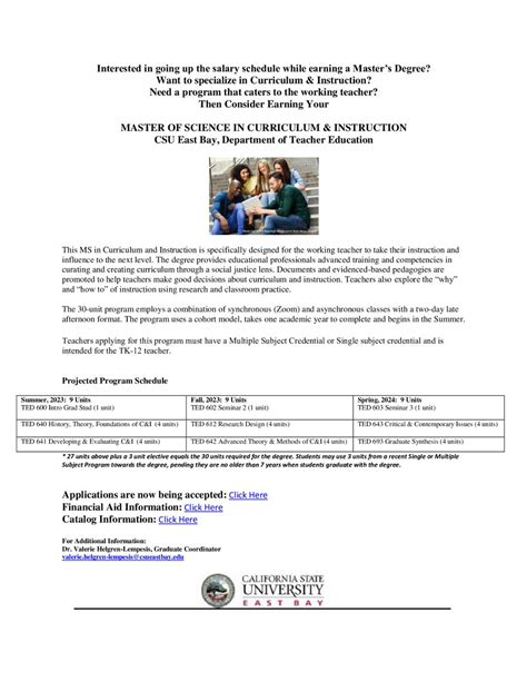 Cal State East Bay Summer Reading Program Info