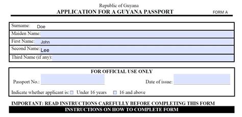 Guyana Passport Renewal Application Guide