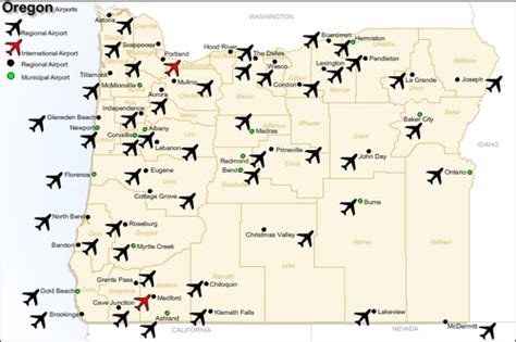 Oregon Airports Map: Guide To Major Airports